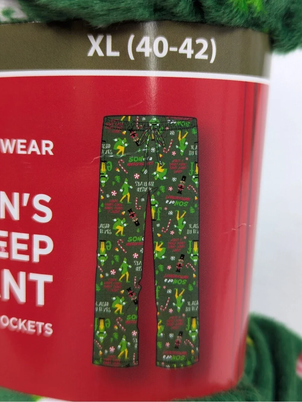 elf Movie - Men's Christmas Fleece Sleep Pants - Size XL (40-42)